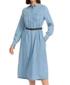Bruiloftskleding^Marccain Collectie Mini Jurk Uc 21.02 D63 Licht Blauw