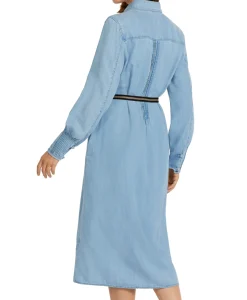 Bruiloftskleding^Marccain Collectie Mini Jurk Uc 21.02 D63 Licht Blauw