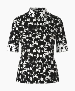 Polo's^Marccain Collectie Polo Wc 53.04 J11 Zwart