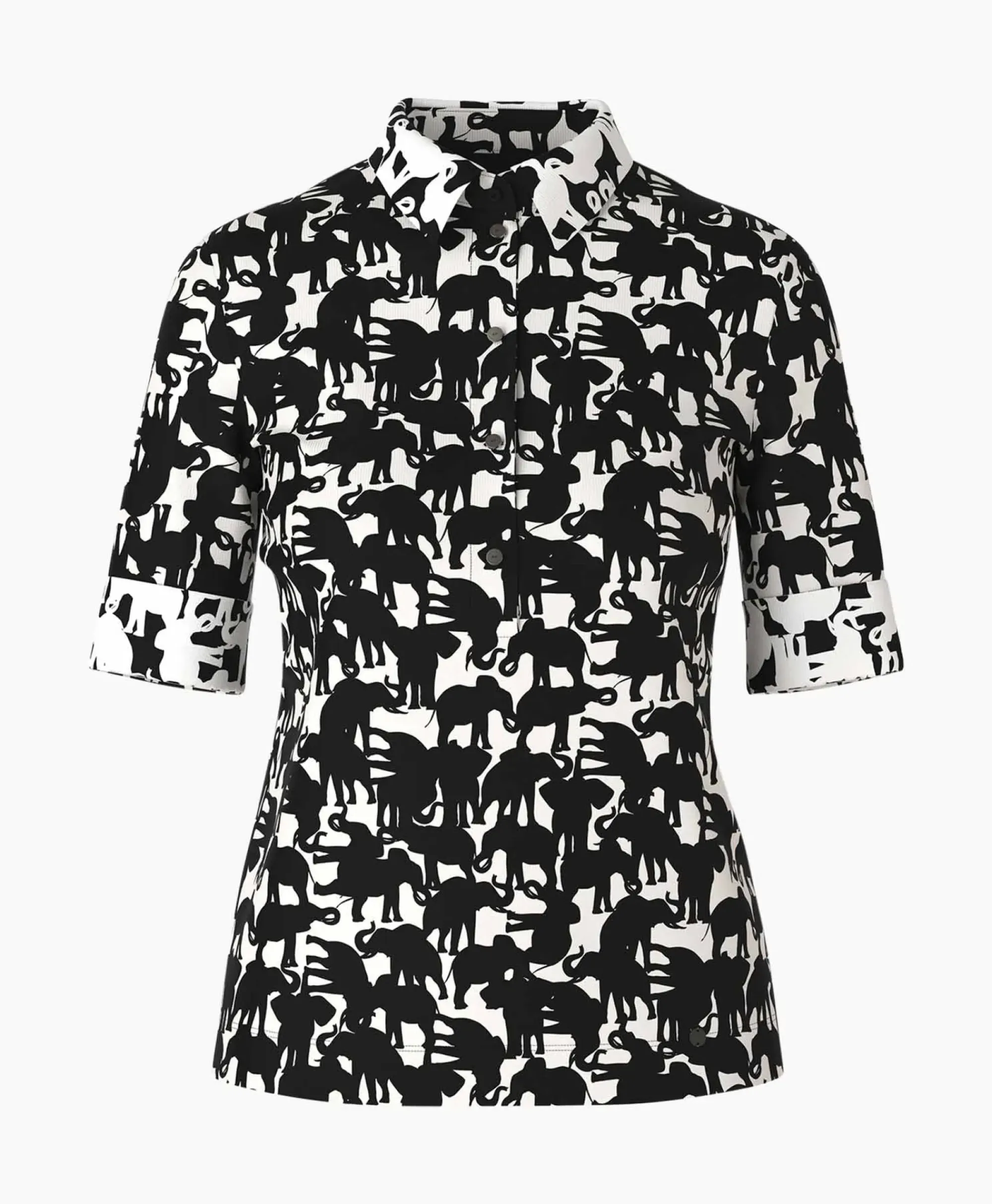 Polo's^Marccain Collectie Polo Wc 53.04 J11 Zwart
