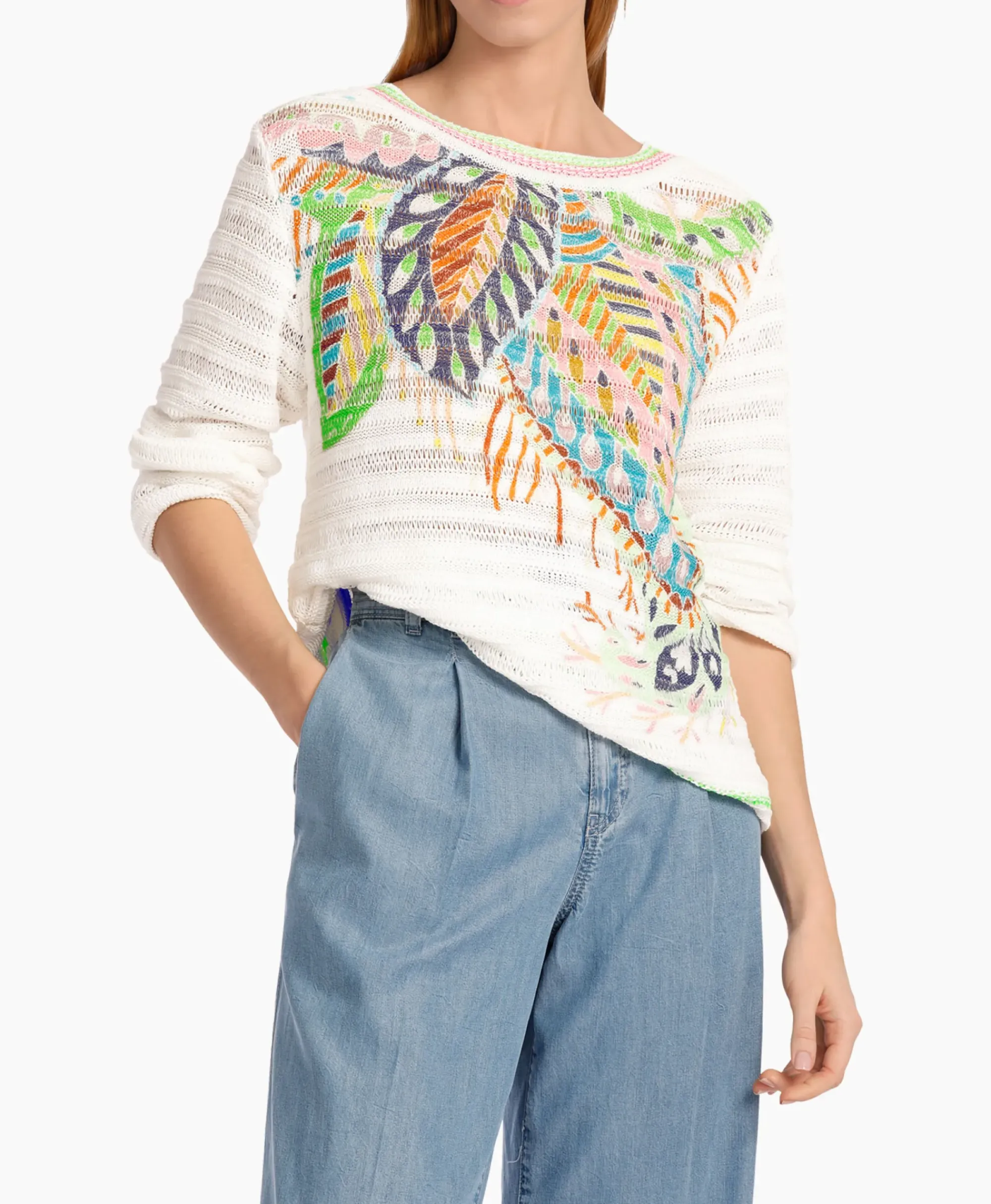 T-Shirts & Tops^Marccain Collectie Pullover Wc 41.45 M46 Off White