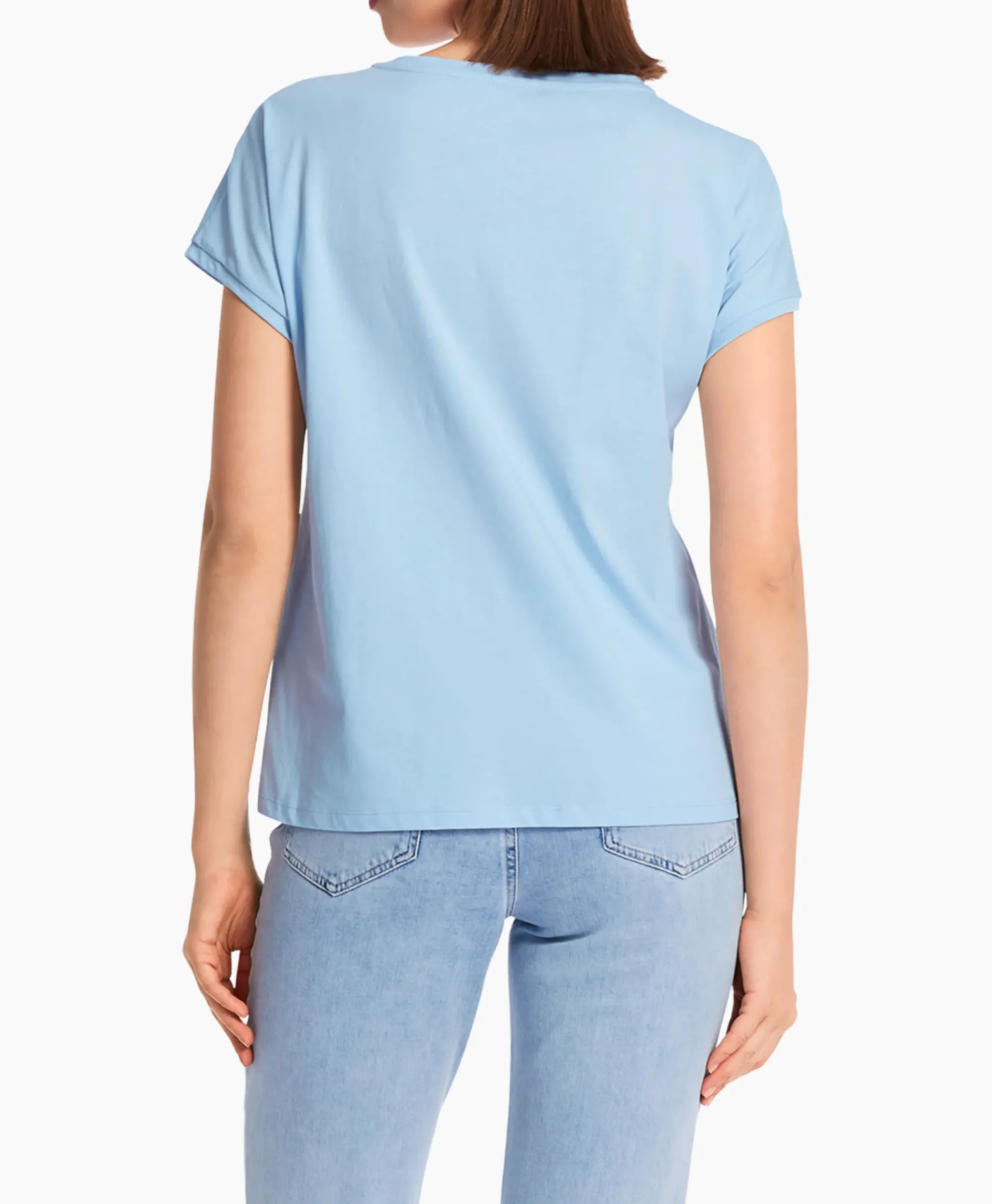 T-Shirts & Tops^Marccain Collectie T-Shirt Wc 48.46 J36 Licht Blauw