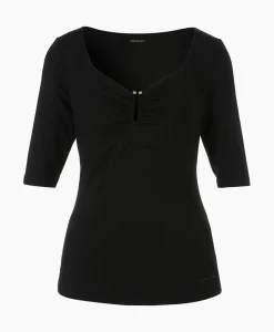 T-Shirts & Tops^Marccain Collectie T-Shirt Wc 48.57 J33 Zwart