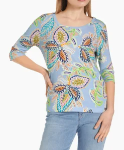 T-Shirts & Tops^Marccain Collectie T-Shirt Wc 48.66 J47 Licht Blauw