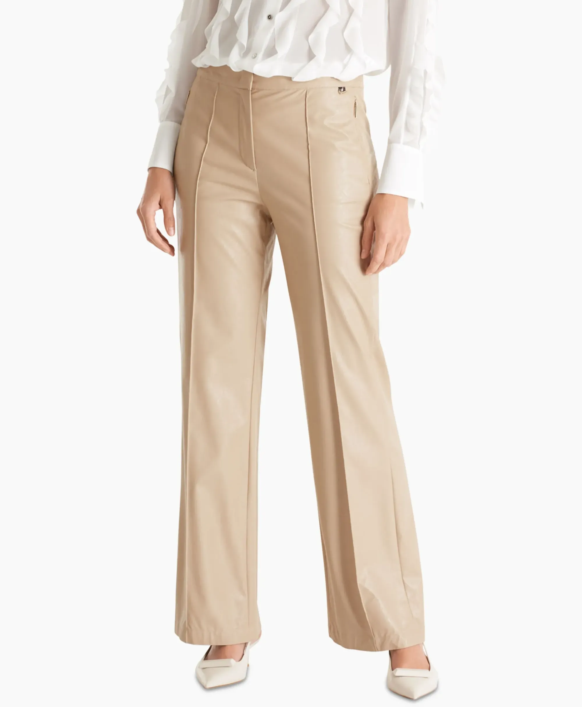 Broeken^Marc Cain Pants Broek Wp 81.41 W47 Licht Grijs