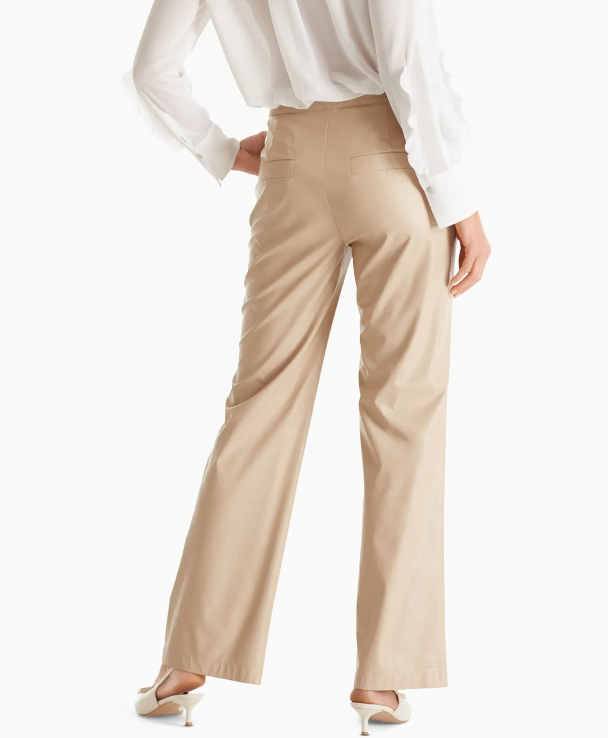 Broeken^Marc Cain Pants Broek Wp 81.41 W47 Licht Grijs
