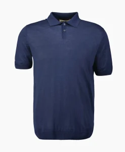Polo's^Maurizio Baldassari Polo Light Knitted Donker Blauw