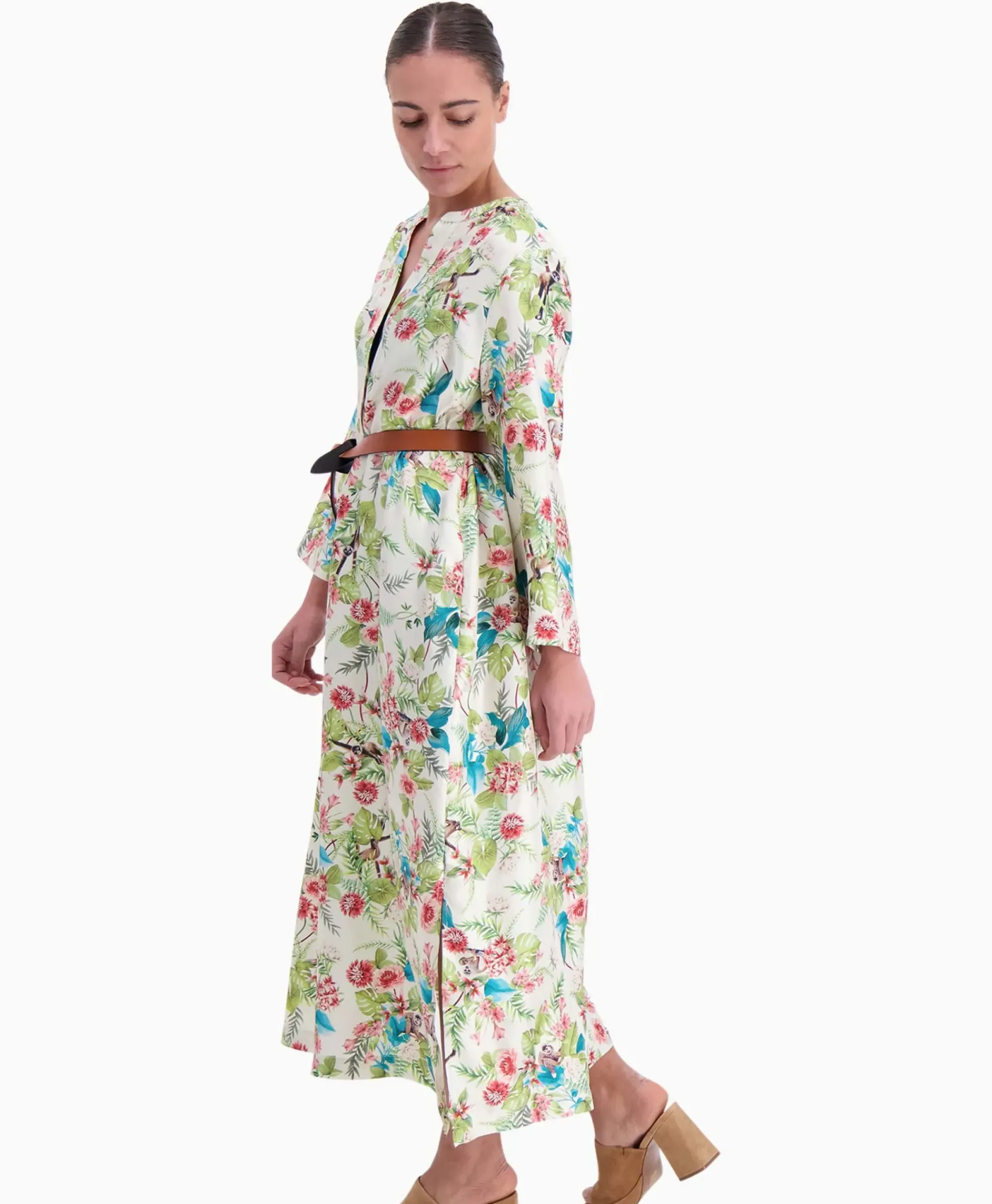 Jurken^Momoni Maxi Jurk Janie Zand