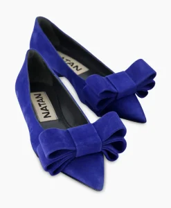Instappers^Natan Schoenen Ballerina Cam Electrico Leder Blauw