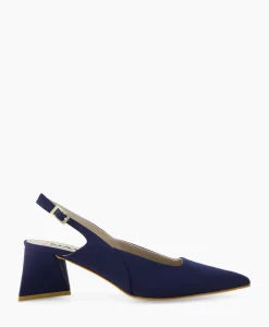 Pumps^Natan Schoenen Pump Stretch Morelli 9 Blu Scuro Blauw