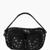 Tassen^Nunoo Bags Crossbody Tas Helena Rivet Washed Black Zwart