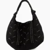 Tassen^Nunoo Bags Crossbody Tas Maxi Dandy Rivet Washed Black Zwart