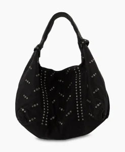 Tassen^Nunoo Bags Crossbody Tas Maxi Dandy Rivet Washed Black Zwart