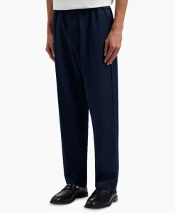 Broeken^Olaf Hussein Pantalon Pintuck Donker Blauw