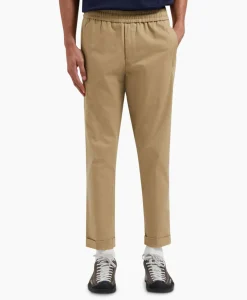 Broeken^Olaf Hussein Pantalon Slim Cotton Khaki