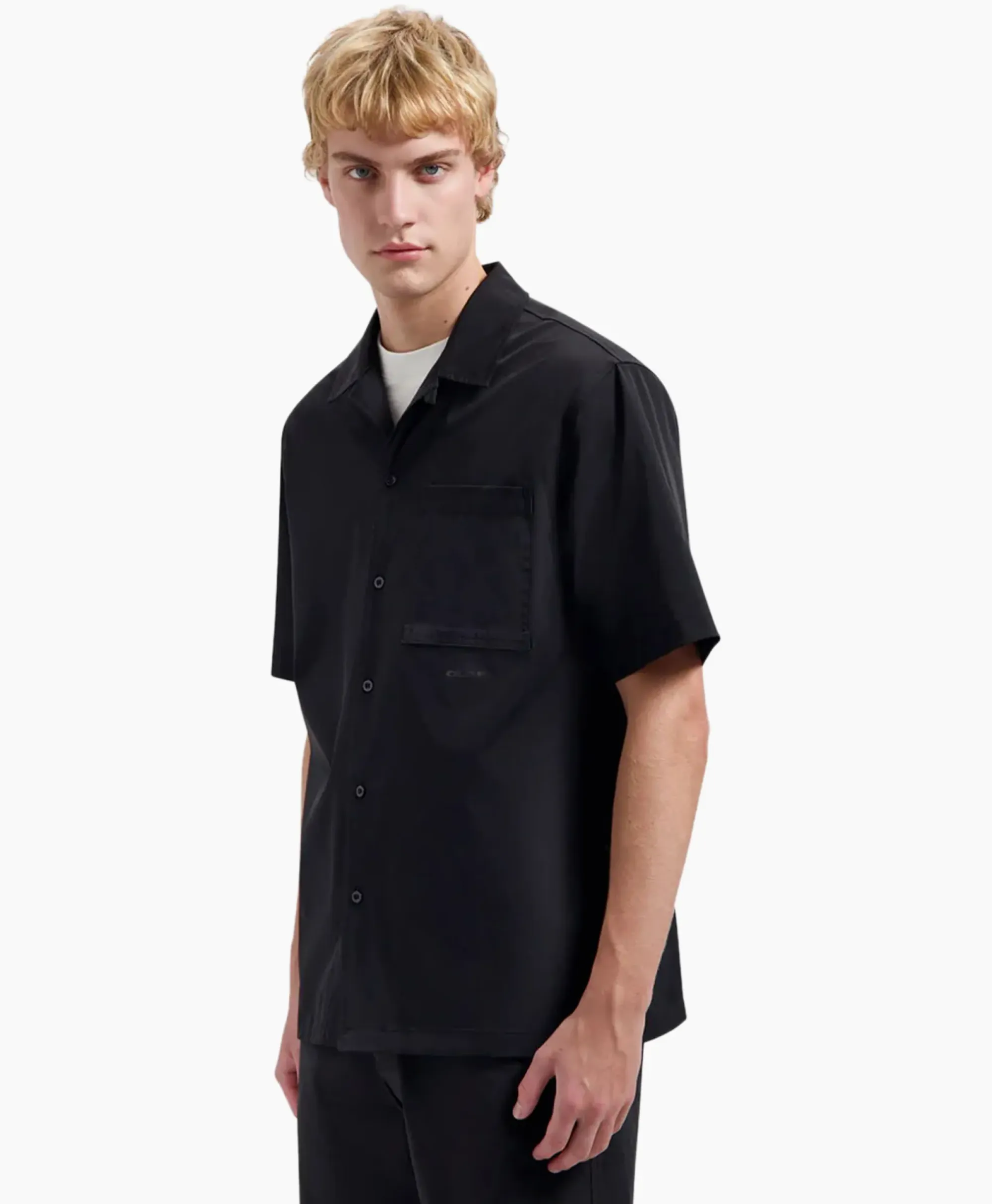 T-Shirts^Olaf Hussein T-Shirt Korte Mouw Nylon Ss Zwart