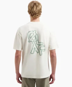T-Shirts^Olaf Hussein T-Shirt Korte Mouw Layered Logo Off White