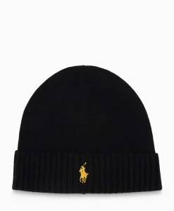 Mutsen^Ralph Lauren Muts Cold Weather Zwart Dessin