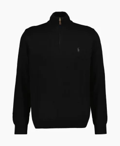 Truien^Ralph Lauren Pullover Kwart Zip Merino Zwart