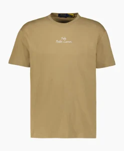 T-Shirts^Ralph Lauren T-Shirt Korte Mouw Jersey Mid Logo Zand