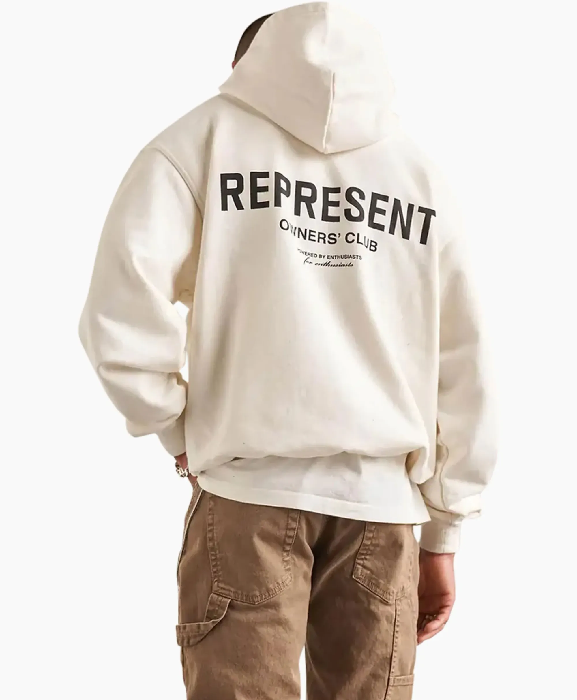 Truien^Represent Hoodie Owners Club Wit