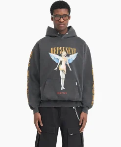 Truien^Represent Hoodie Reborn Zwart