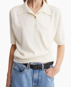Polo's^Róhe Rohe Polo Short Sleeve Knitted Ecru