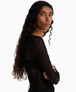 T-Shirts & Tops^Róhe Rohe Top Lace Zwart
