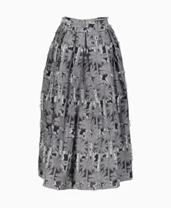 Rokken^Sara Roka Midi Rok Divonne Grijs