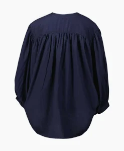 Blouses^Sea Me Happy Blouse Balloon Donker Blauw