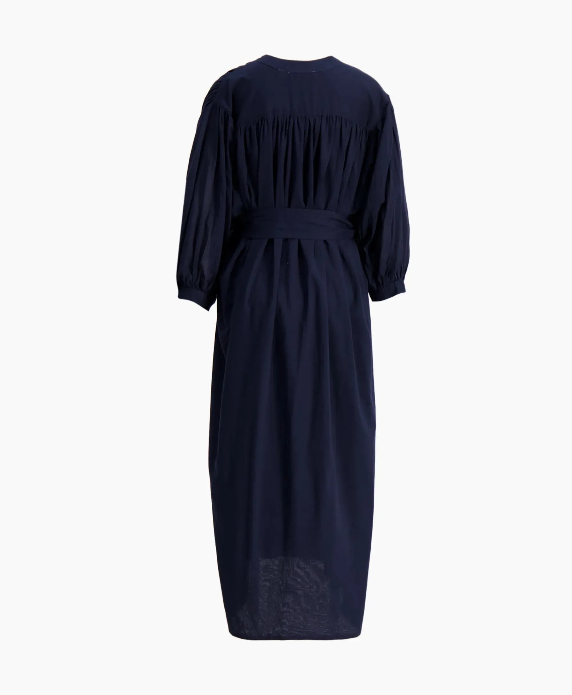 Jurken^Sea Me Happy Maxi Jurk Balloon Long Double Layered Donker Blauw