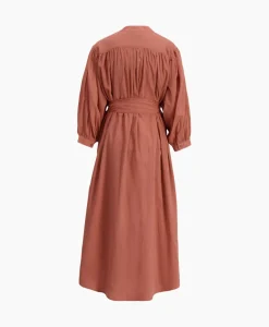 Jurken^Sea Me Happy Maxi Jurk Balloon Long Double Layered Bruin