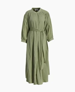 Jurken^Sea Me Happy Maxi Jurk Balloon Long Double Layered Licht Groen