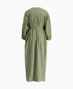 Jurken^Sea Me Happy Maxi Jurk Balloon Long Double Layered Licht Groen