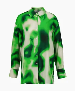 Blouses^Selected Femme Blouse Claudine Ls Shirt B Groen