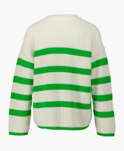 Truien^Selected Femme Gebreide Trui Bloomie Ls Knit O-Neck B Noos Off White