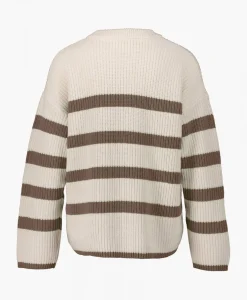 Truien^Selected Femme Gebreide Trui Bloomie Ls Knit O-Neck B Noos Beige