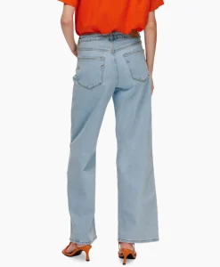Broeken^Selected Femme Jeans Alice-N Hw Wide Lon Sky Blue Jea Licht Blauw