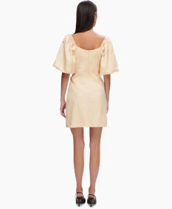 Jurken^Selected Femme Jurk Firmina 3/4 On Off Short Dress B Zand
