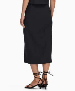 Rokken^Selected Femme Midi Rok Rita Hw Long Skirt Dsm Donker Blauw
