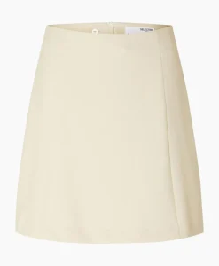 Rokken^Selected Femme Minirok Rita Mw Short Skirt Birch Off White