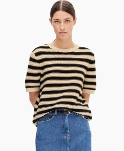 Truien^Selected Femme Pullover Dora Ss Knit O-Neck Goud