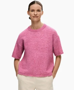 Truien^Selected Femme Pullover Maline-Liliana 2/4 Knit O-Neck N Roze