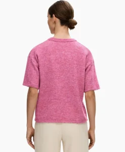Truien^Selected Femme Pullover Maline-Liliana 2/4 Knit O-Neck N Roze