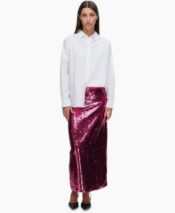Rokken^Selected Femme Rok Omina Hw Ankle Sequins Skirt B Pink