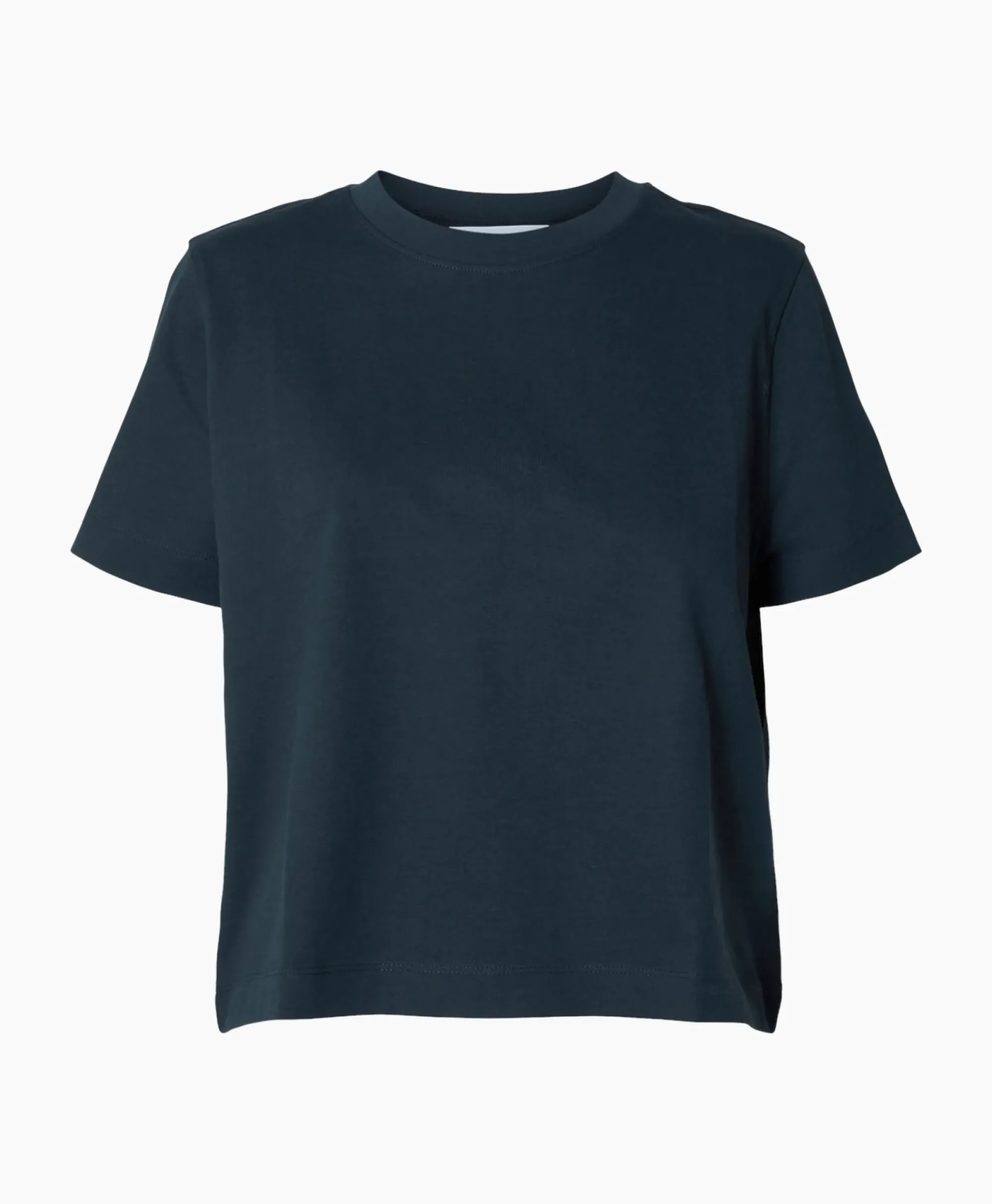 T-Shirts & Tops^Selected Femme T-Shirt Essential Ssboxy Tee Noos Donker Blauw