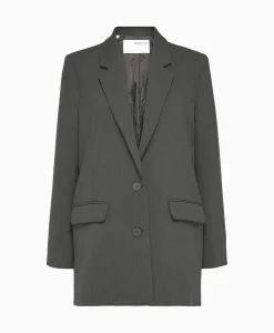 Blazers^Selected Femme Jasje Rita Ls Relaxed Blazer Dgm No Donkergrijs
