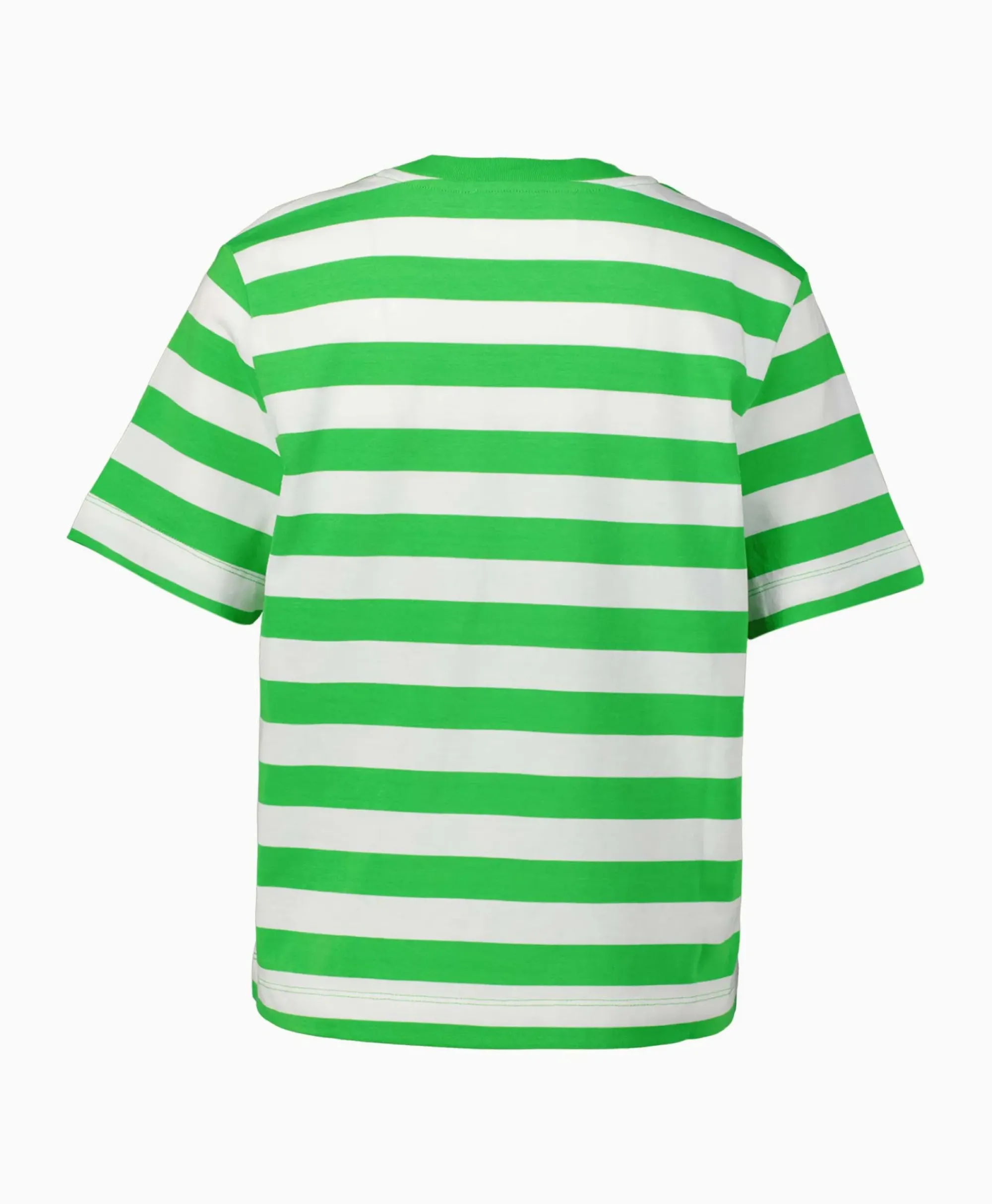 T-Shirts & Tops^Selected Femme T-Shirt Korte Mouw Essential Ss Striped Boxy Tee N Groen