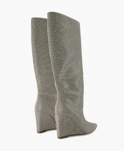 Laarzen^Steve Madden Lange Laars Showout R Zilver