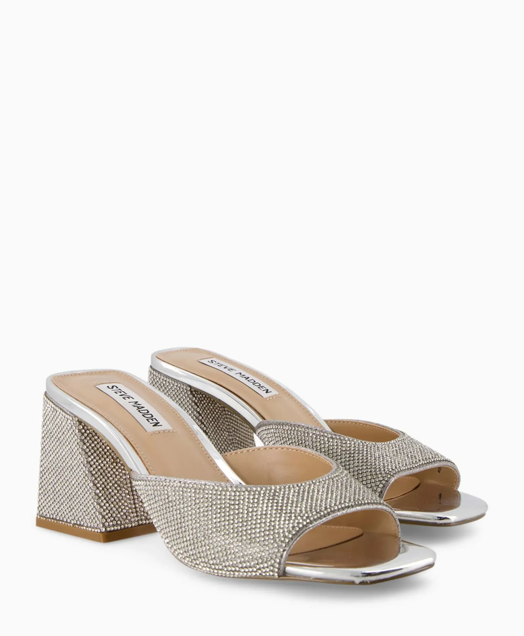 Sandalen^Steve Madden Sandaal Met Hak Glowing-R Zilver
